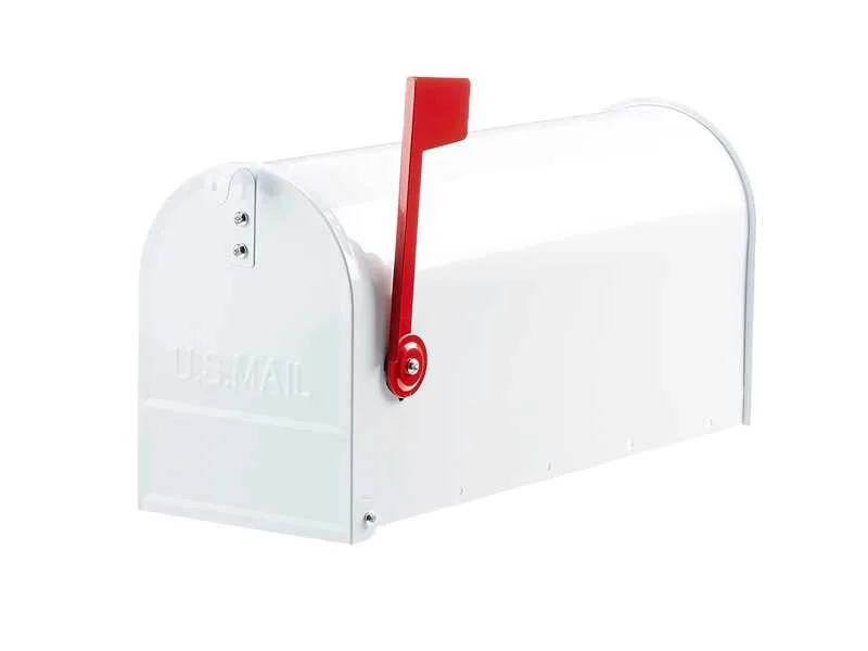 buzon americano alubox 34328 acero galvanizado estilo usa color blanco