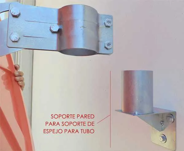 soporte tubo pared universal para espejo de parking o garaje amazon