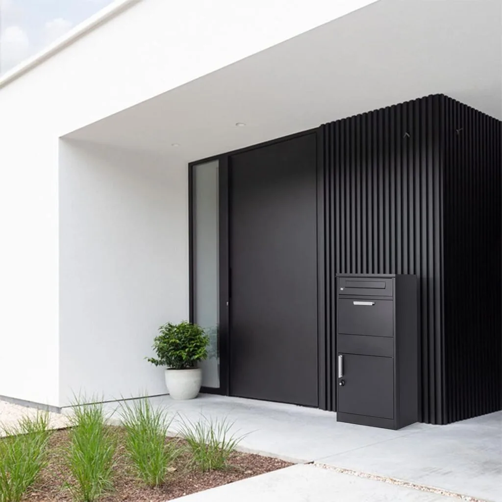 buzon de paqueteria instalado en la casa